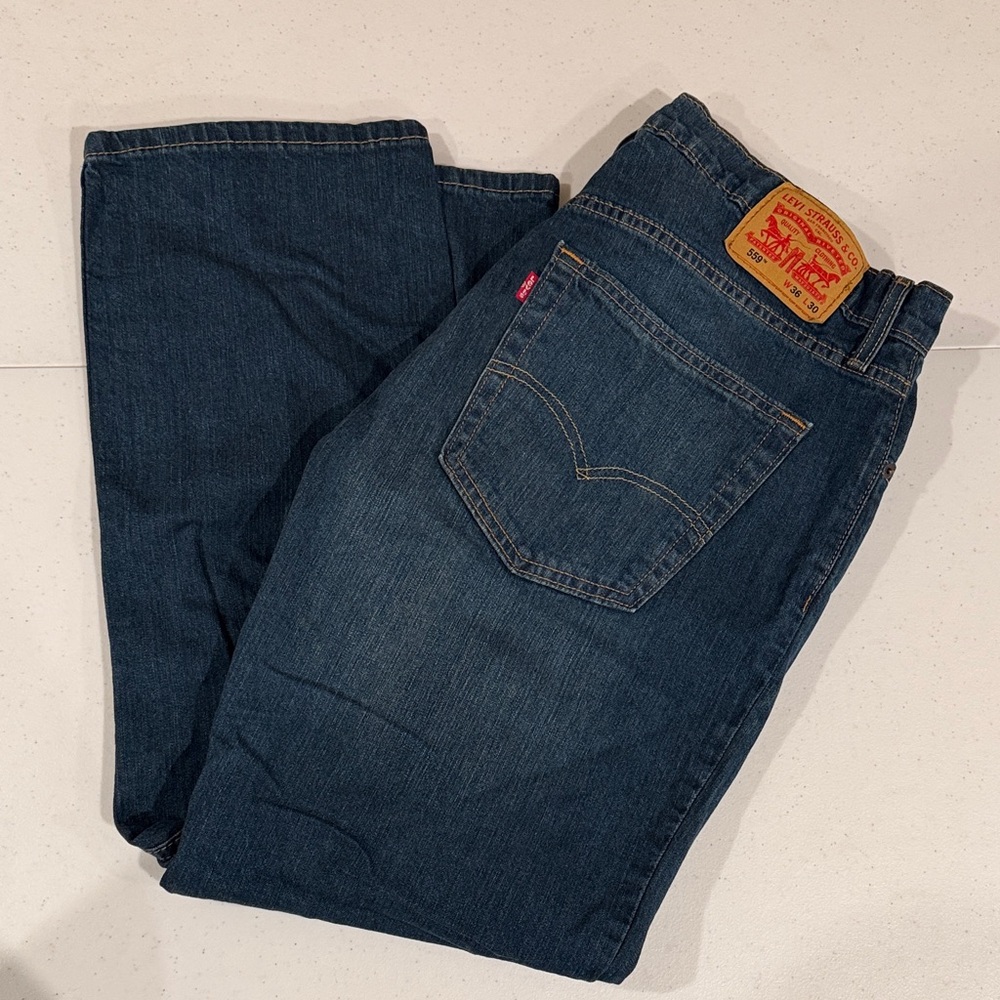 Levi's 559 Relaxed Fit Dark Blue Jeans - Picture 5 of 6